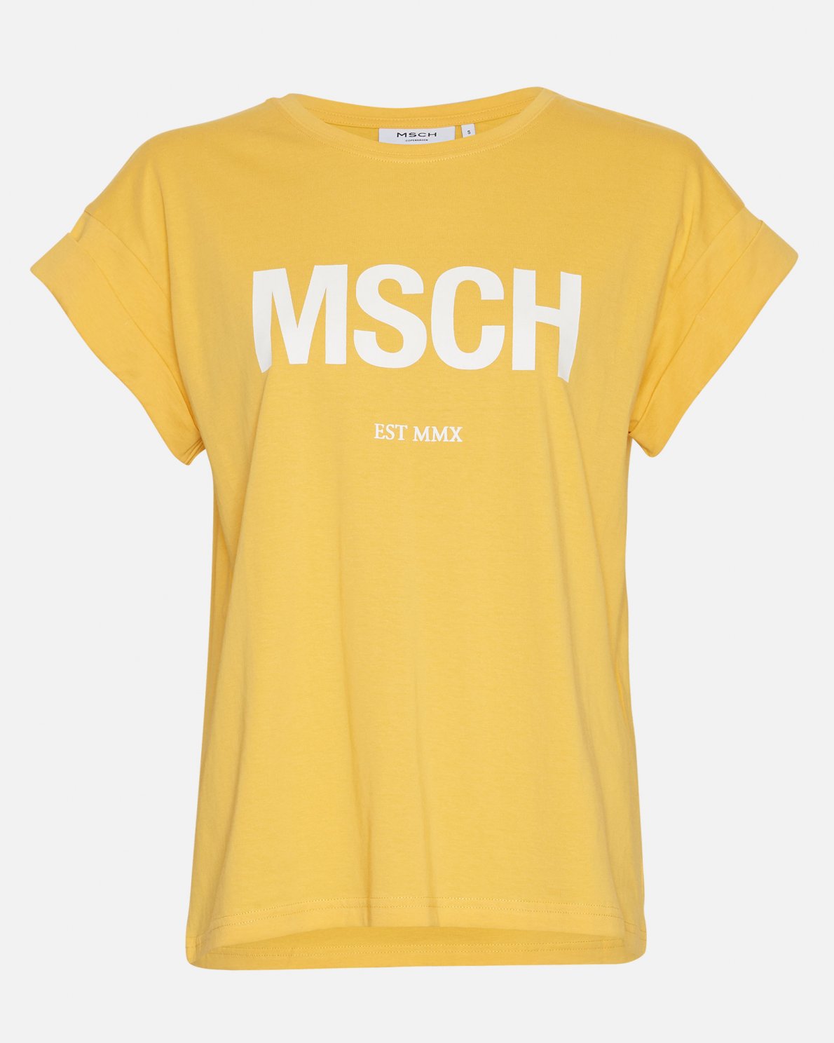 organic t-shirt msch geel